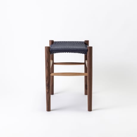 Paper cord Stool KIT / MOOQs Hard Wood - Walnut