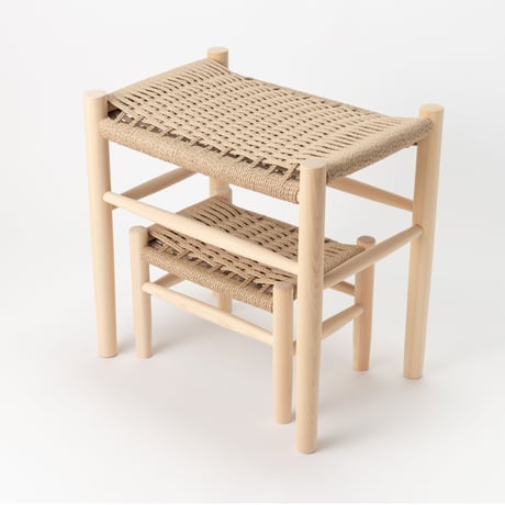 Paper cord MINI Stool  - COMPLETED / MOOQs Hard Wood
