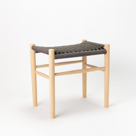Paper cord Stool KIT - Charcoal gray
