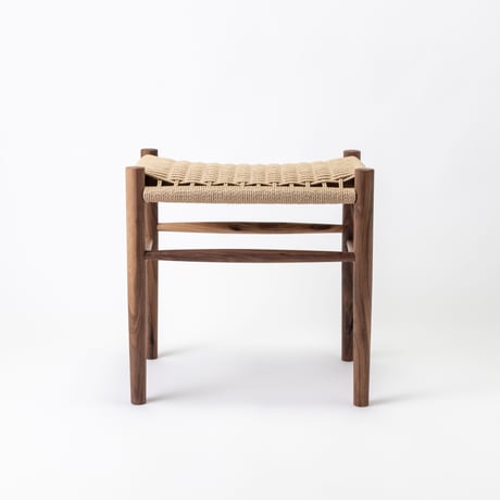 Paper cord Stool KIT / MOOQs Hard Wood - Walnut