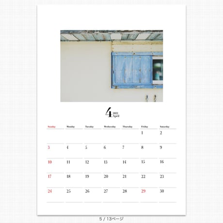 [受注生産] Photo Calendar 2022 │ Asuka Yasunaga │FUJIFILM COYOMI