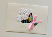 花束のカード