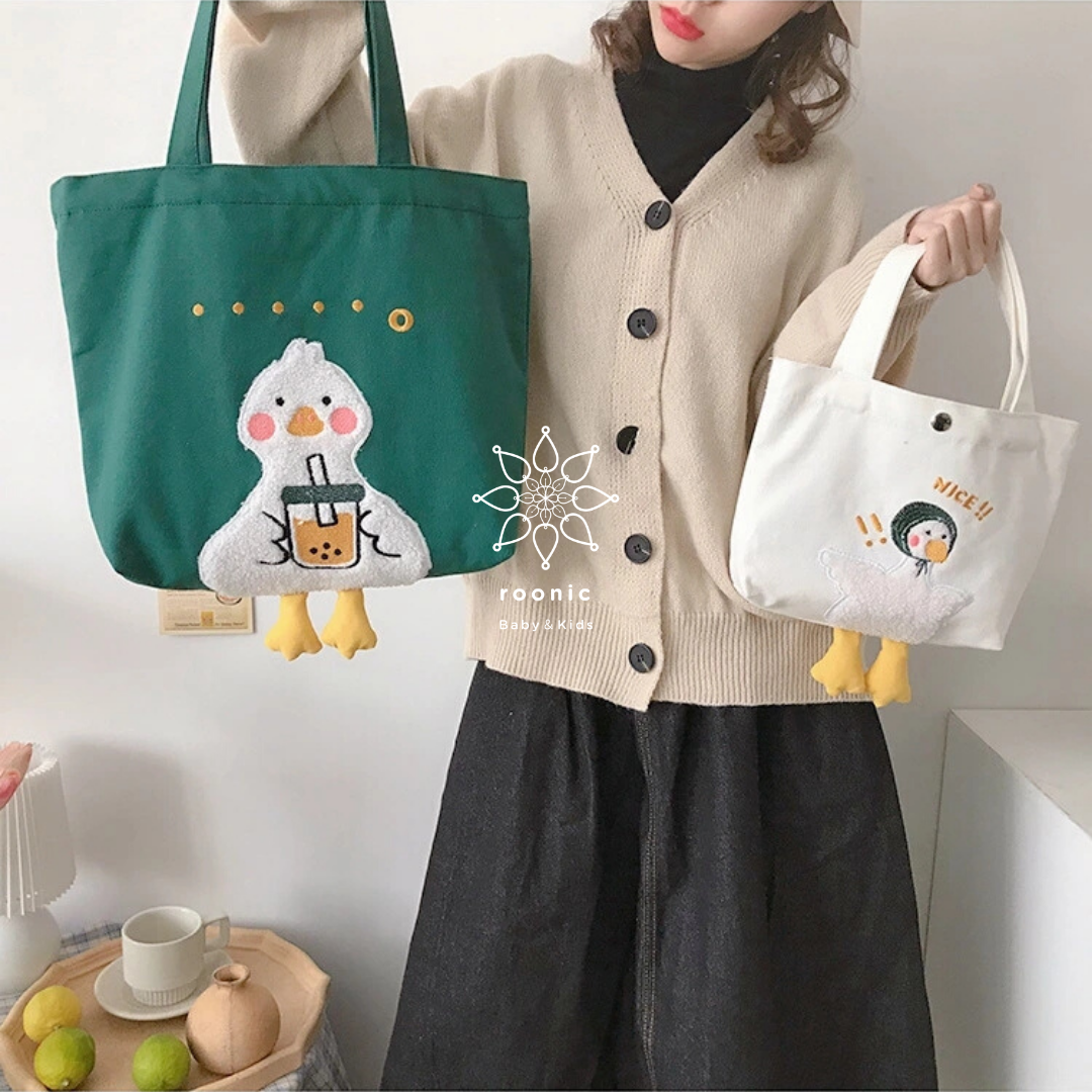 即納】Duck mini bag / アヒル ミニトート/手提げバック 即納】Duck mini bag / アヒル ミニトート/手提げバック