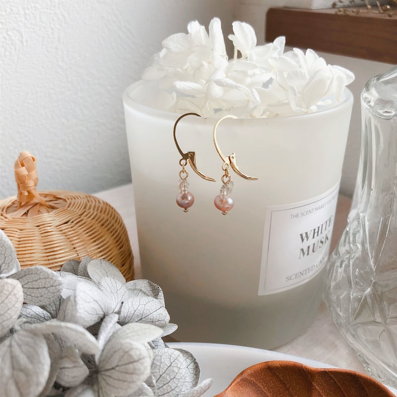 ひとつぶパールのアクセサリー K16gp ピアス&イヤリング | fores.