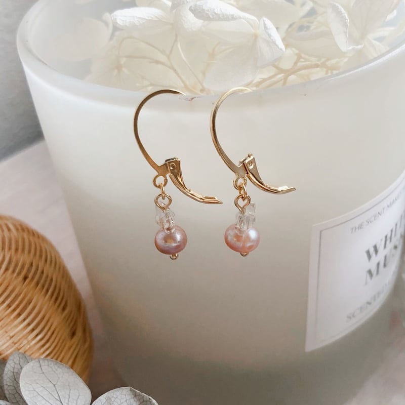 ひとつぶパールのアクセサリー K16gp ピアス&イヤリング | fores.