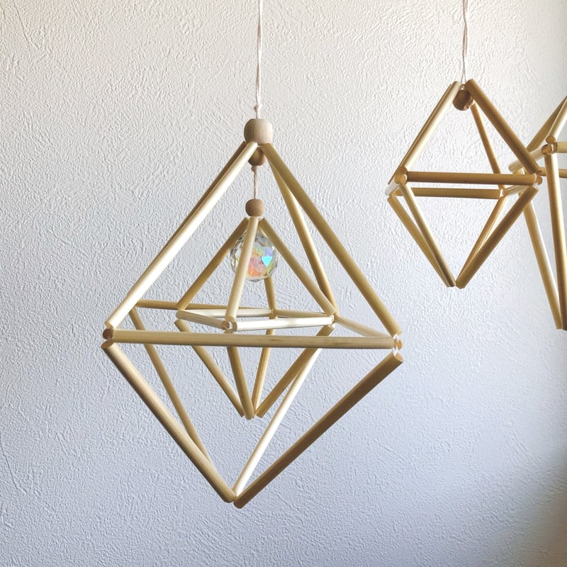 himmeli*ヒンメリ サンキャッチャー ライラックストーン タワーストーン ヒンメリ 置き型 サン