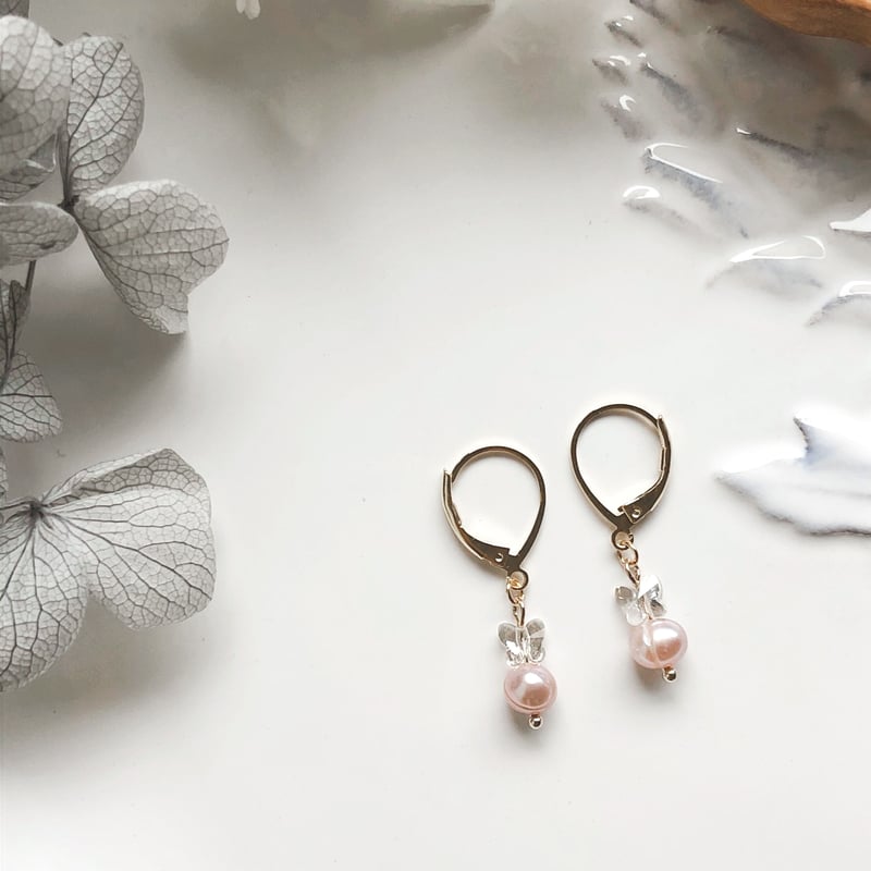 ひとつぶパールのアクセサリー K16gp ピアス&イヤリング | fores.