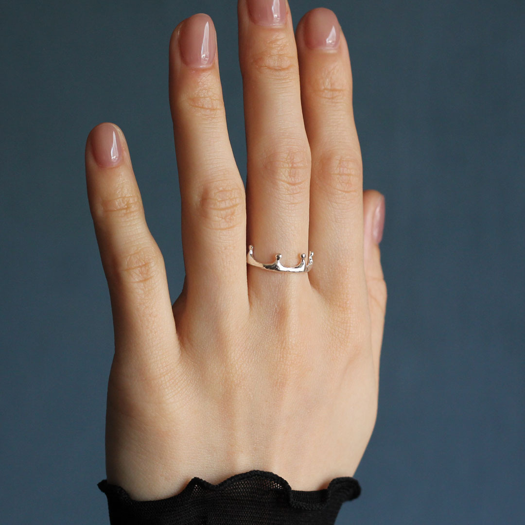 SV925 ミルククラウンリング | MAYUZUMI JEWELRY
