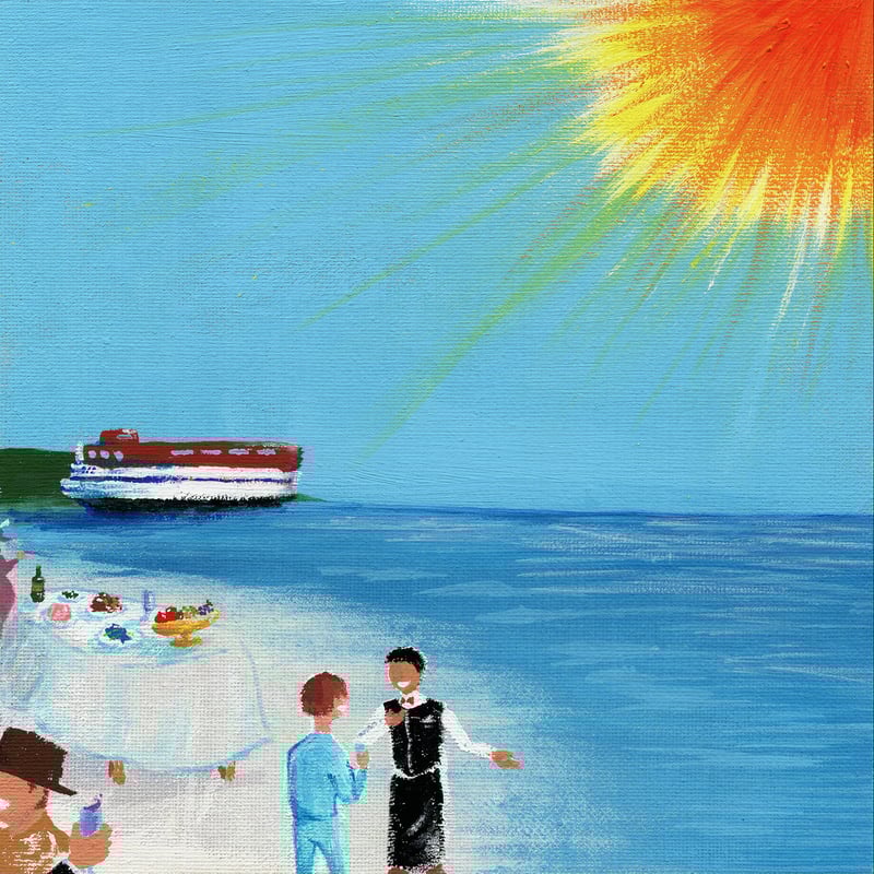 アクリル画「深淵なる君へ」シリーズ◇作品No.2「太陽にきこえるように