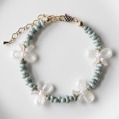 リボンブレスレット〈White〉