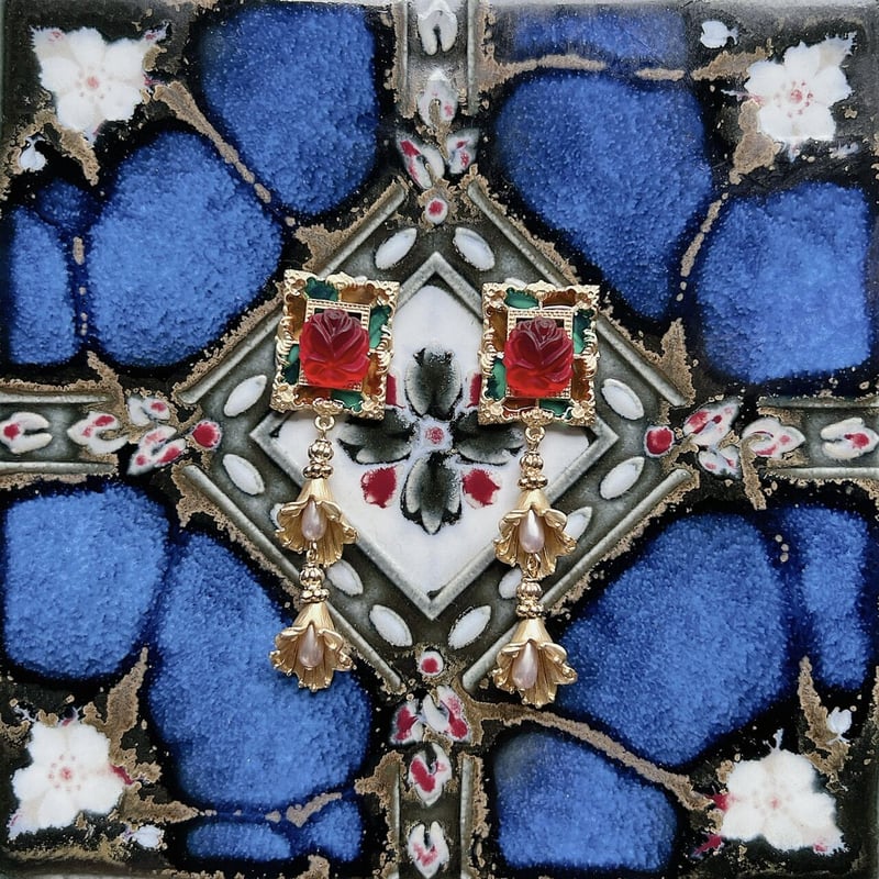 バラのステンドグラス ステンドグラス - バラの花柄(50156-1) | アンティークハウス