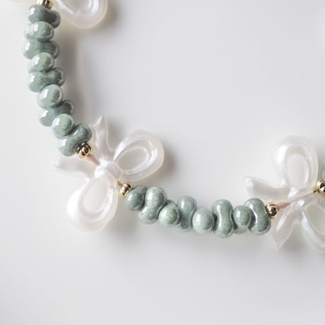 リボンブレスレット〈White〉