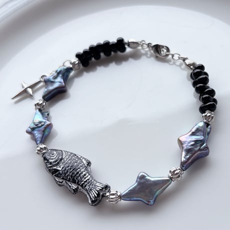 ブレスレット:✦と魚