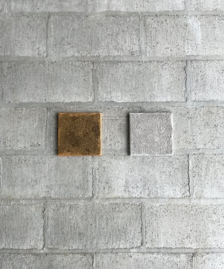 【silver】art panel / coffee ＆ acrylic paint