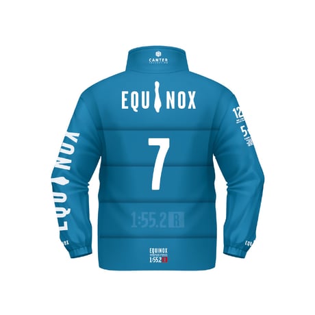【天皇賞・秋】EQUINOX パファージャケット（スタンドカラー）#シルクブルー