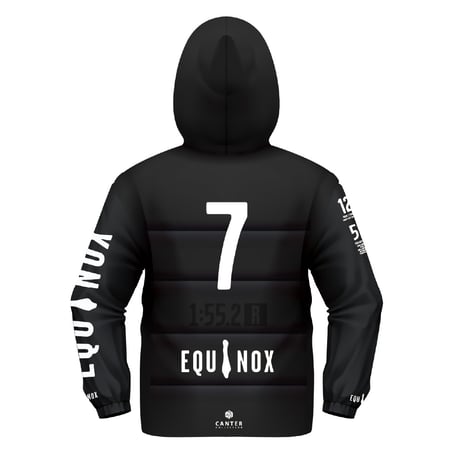 【天皇賞・秋】EQUINOX パファージャケット（フードあり）#ブラック