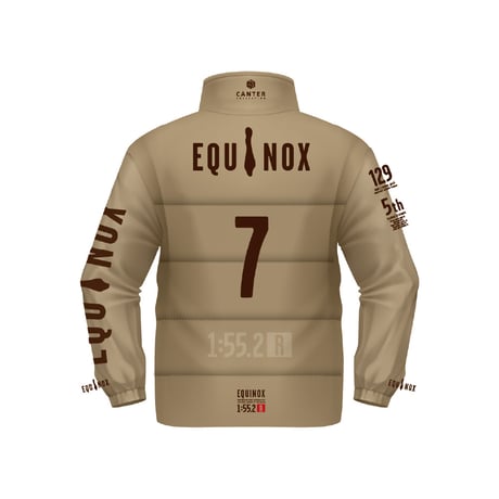 【天皇賞・秋】EQUINOX パファージャケット（スタンドカラー）#サンドベージュ