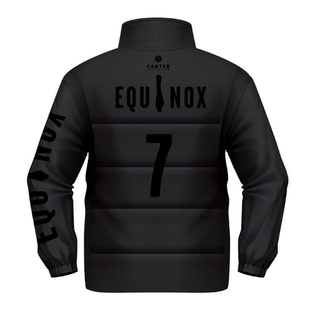 【天皇賞・秋】ダブルパファージャケット BLACK EDITION by EQUINOX （スタンドカラー）
