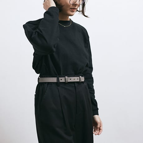 SLIP ON BELT - NARROW GRY