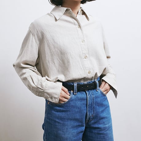 SLIP ON BELT - NARROW BLK