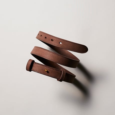 SLIP ON BELT - NARROW BRN