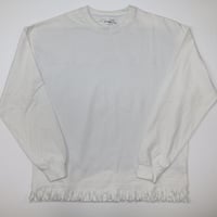バックタイダイフリンジクルーネック　WHITE