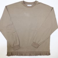 バックタイダイフリンジクルーネック　BEIGE