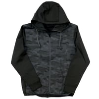 ハイパーストレッチジップアップパーカー　BLACK CAMO