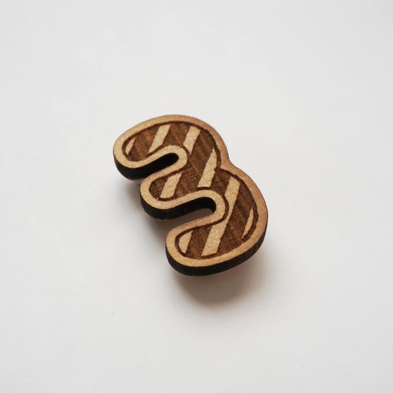 木製ブローチ【3・3・3】 | みはらモノトコ