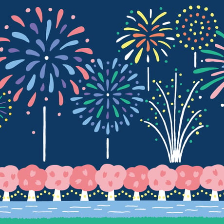 ポストカード【だいわの花火】