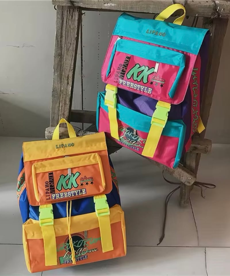 予約商品〉全2色 バックパック リュック バッグ カラフル アメリカン  