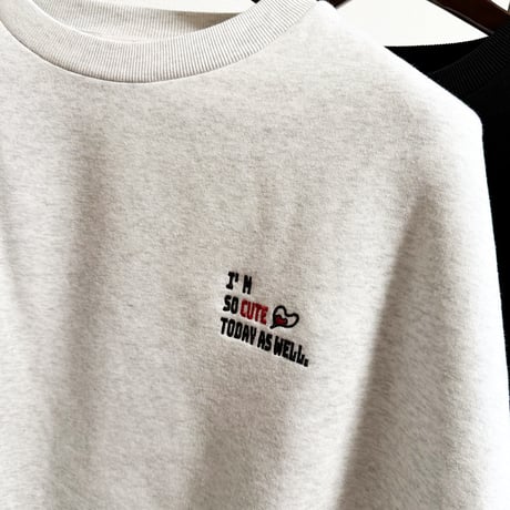 【CUTE刺繍】T/Cビッグシルエット大人スウェットトレーナー