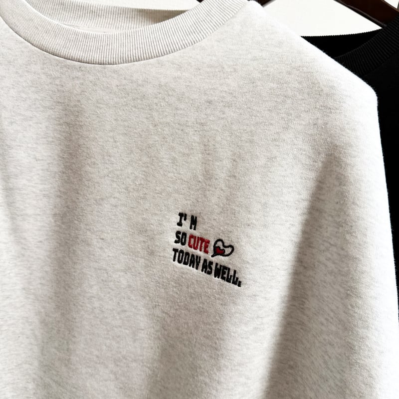 CUTE刺繍】T/Cビッグシルエット大人スウェットトレーナー | shigecco 