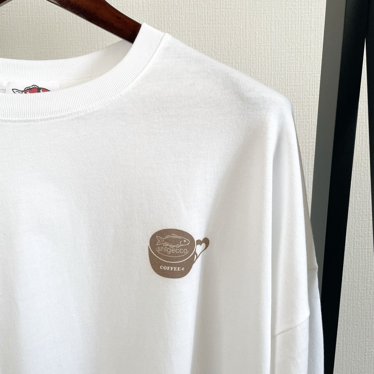 Cloth&Cross アイスコーヒー ロンT 白 Cloth&Cross アイスコーヒー ロンT 白