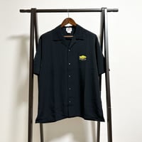 【金鯉刺繍】シルキーオープンカラーシャツ