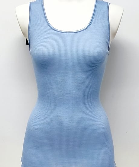 【MORETTA】№5307シルクウール リブ編みタンクトップ