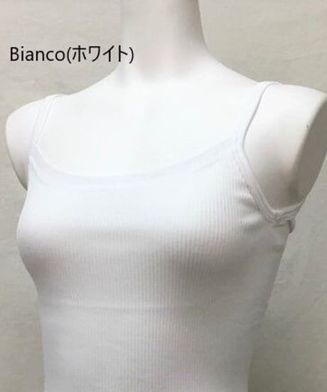 【MORETTA】№7742/1チュール付きFiloscozia®コットン100％リブキャミソール