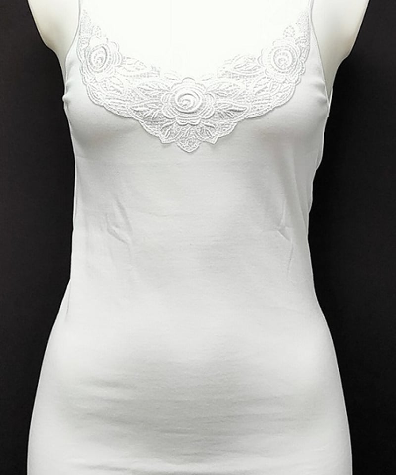 MORETTA】№401レース付き Filoscozia® コットンキャミソール | Bou