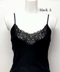 【MORETTA】№401レース付き Filoscozia® コットンキャミソール