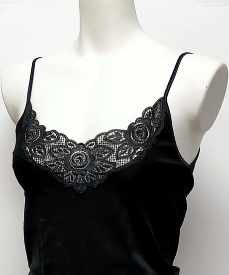 【MORETTA】№401レース付き Filoscozia® コットンキャミソール