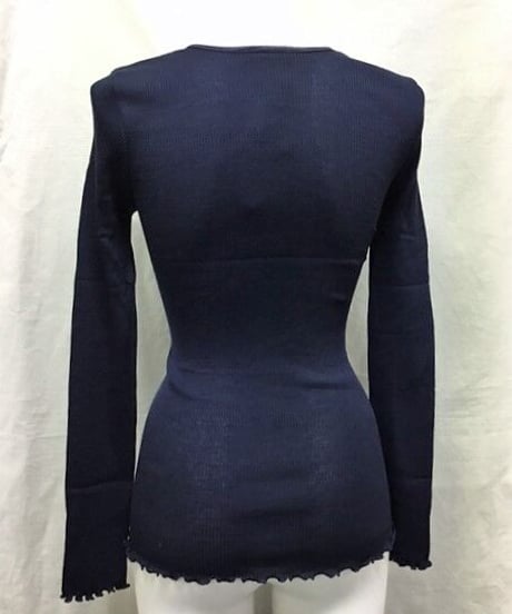 新色入荷【MORETTA】№5309シルクウール リブ編み長袖インナー