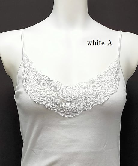 【MORETTA】№401レース付き Filoscozia® コットンキャミソール