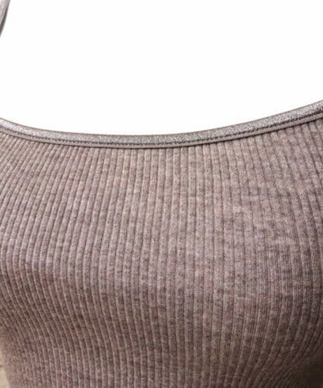 【MORETTA】№5306　シルクウール リブ編みキャミソール
