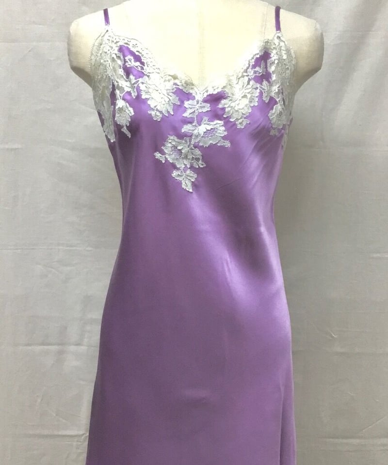 SALE! レース付きスリップ〖Marjolaine〗シルク100％フランス製 | Bouti 