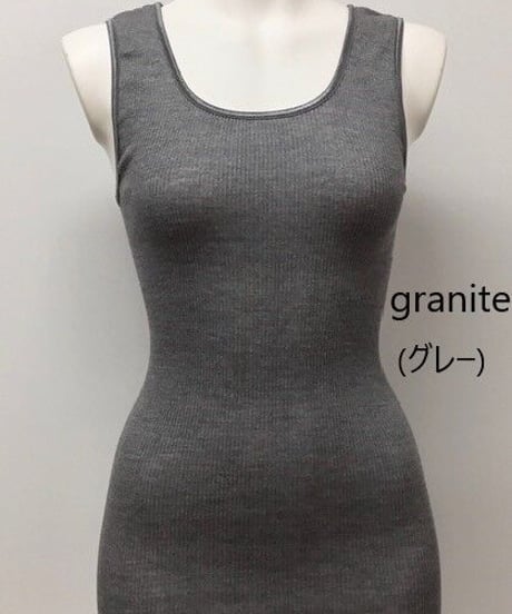 【MORETTA】№5307シルクウール リブ編みタンクトップ