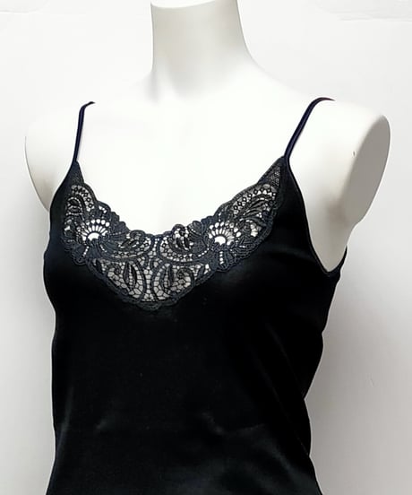 【MORETTA】№401レース付き Filoscozia® コットンキャミソール