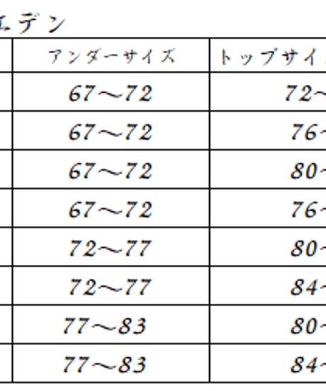 サイズ表