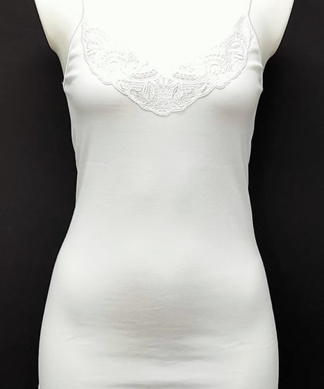 【MORETTA】№401レース付き Filoscozia® コットンキャミソール
