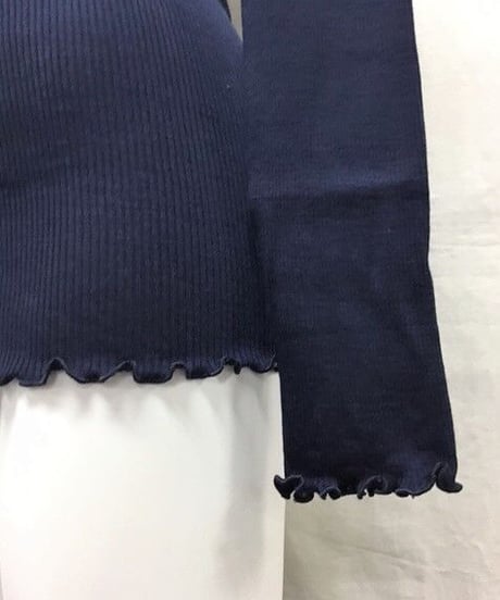 新色入荷【MORETTA】№5309シルクウール リブ編み長袖インナー