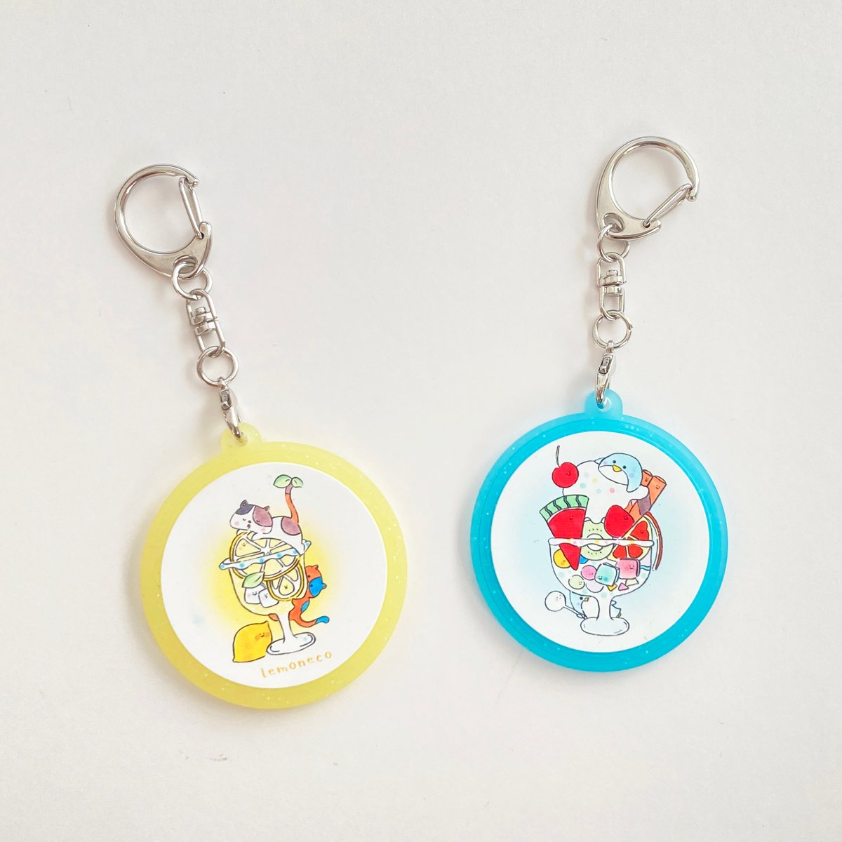 ラメ入りラバーキーホルダー | taemi illustration